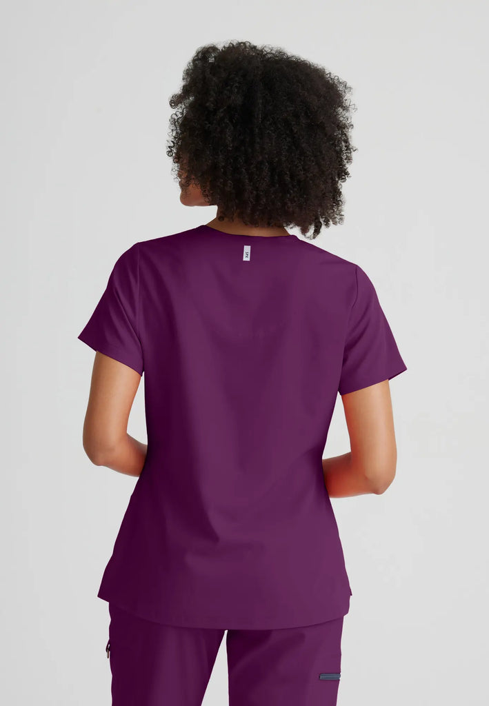 Barco Scrubs Women's Bree Top Wine | scrub-supply.com