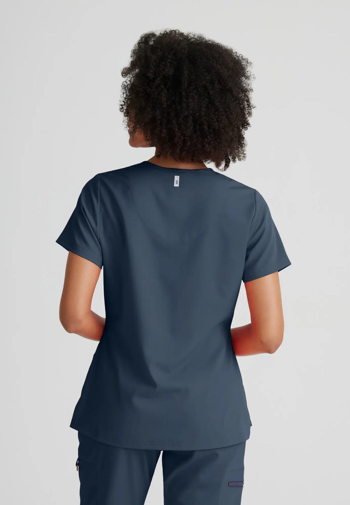 Barco Scrubs Women's Bree Top Steel | scrub-supply.com