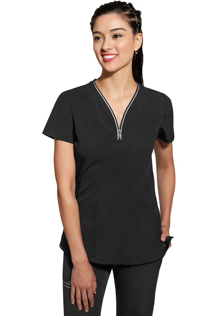 Healing Hands Scrubs Women's Sonia Top Black | scrub-supply.com