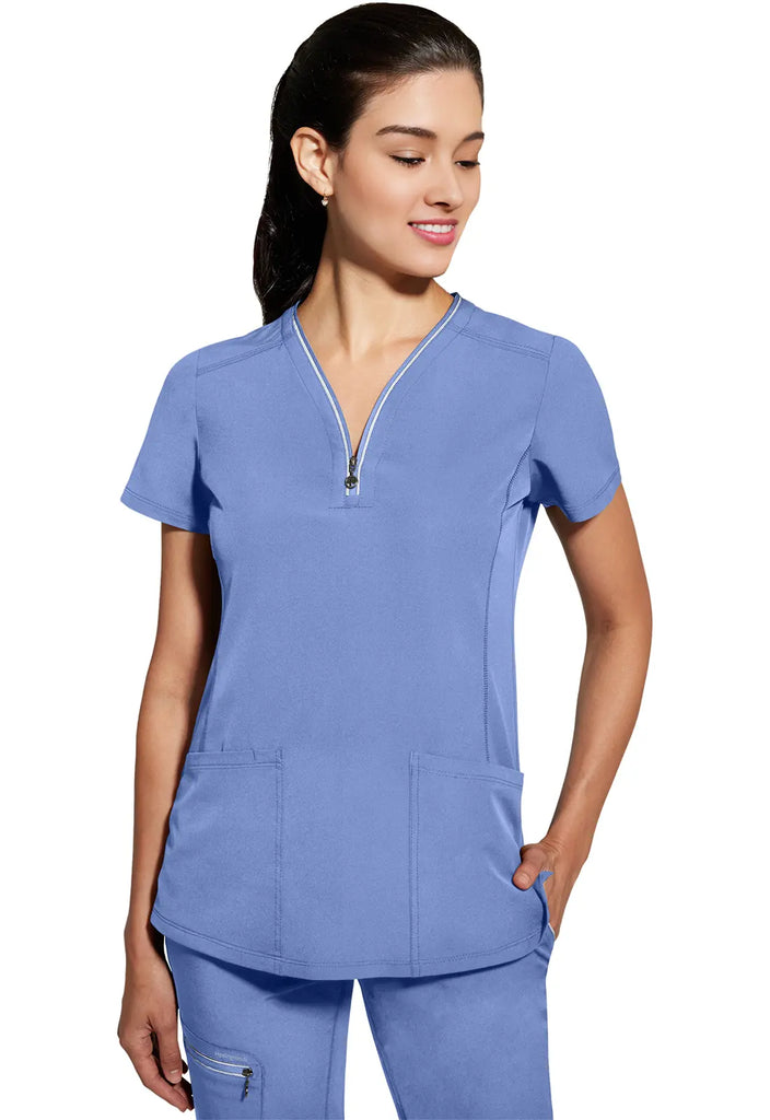 Healing Hands Scrubs Women's Sonia Top Ceil Blue | scrub-supply.com