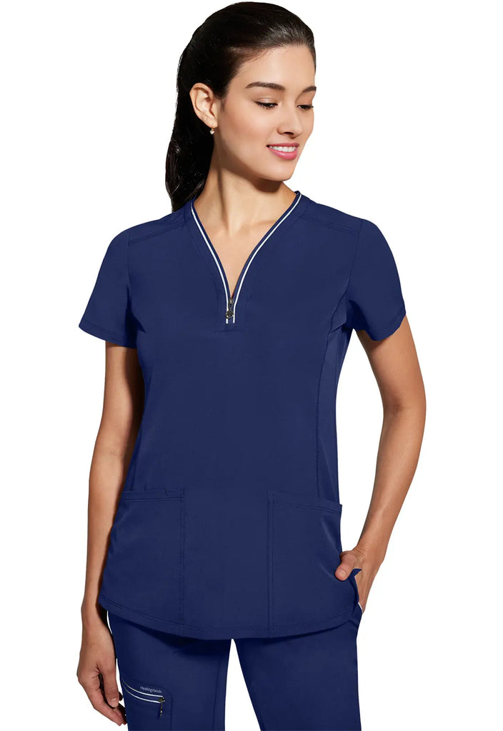 Healing Hands Scrubs Women's Sonia Top Navy | scrub-supply.com