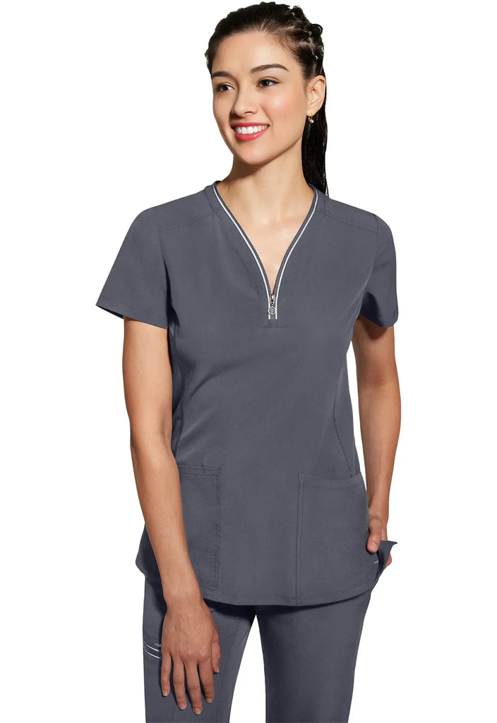Healing Hands Scrubs Women's Sonia Top Pewter | scrub-supply.com