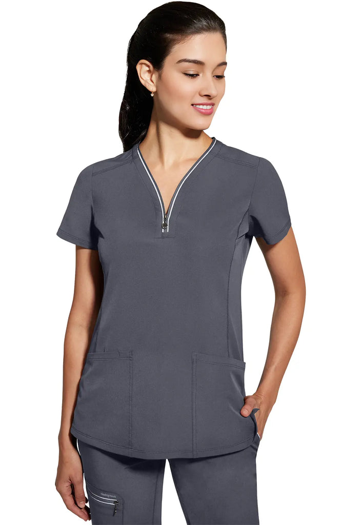Healing Hands Scrubs Women's Sonia Top Pewter | scrub-supply.com
