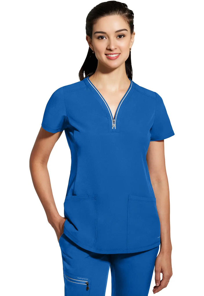 Healing Hands Scrubs Women's Sonia Top Royal Blue | scrub-supply.com
