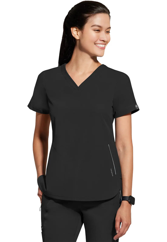 Healing Hands Scrubs Women's Skyler Top Black | scrub-supply.com