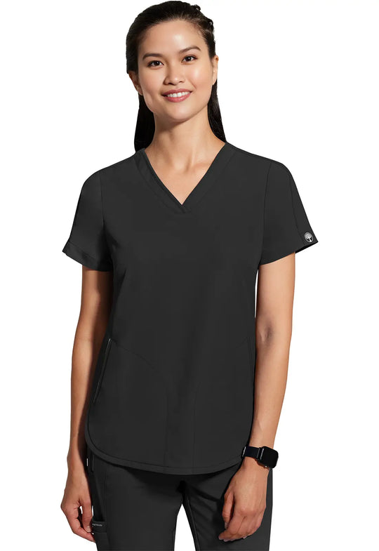 Healing Hands Scrubs Women's Skyler Top Black | scrub-supply.com