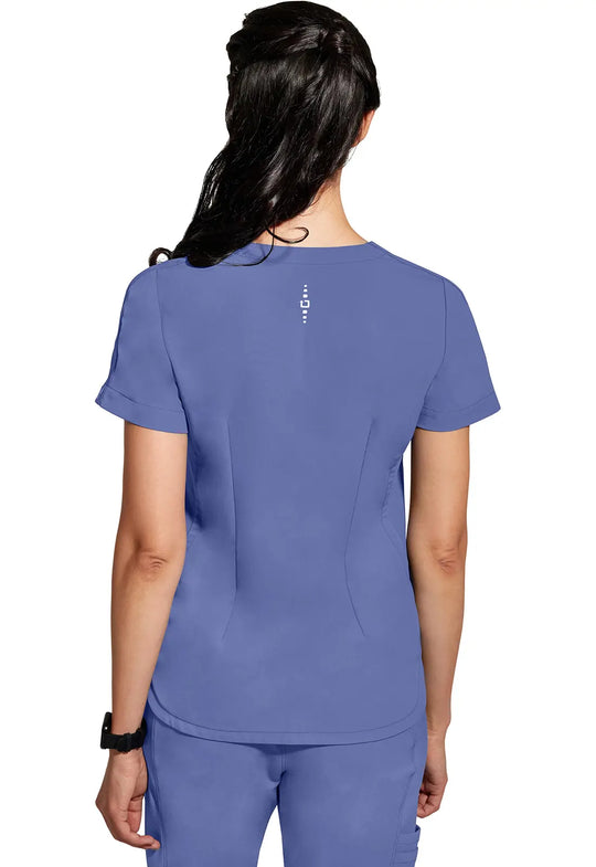 Healing Hands Scrubs Women's Skyler Top Ceil Blue | scrub-supply.com