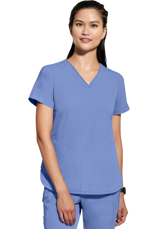 Healing Hands Scrubs Women's Skyler Top Ceil Blue | scrub-supply.com