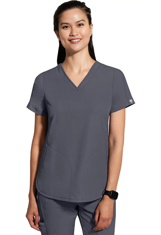 Healing Hands Scrubs Women's Skyler Top Pewter | scrub-supply.com