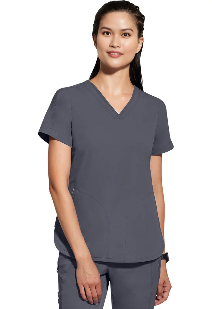 Healing Hands Scrubs Women's Skyler Top Pewter | scrub-supply.com