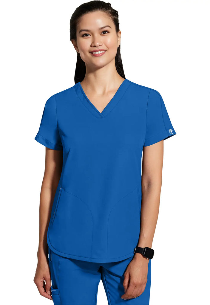 Healing Hands Scrubs Women's Skyler Top Royal Blue | scrub-supply.com