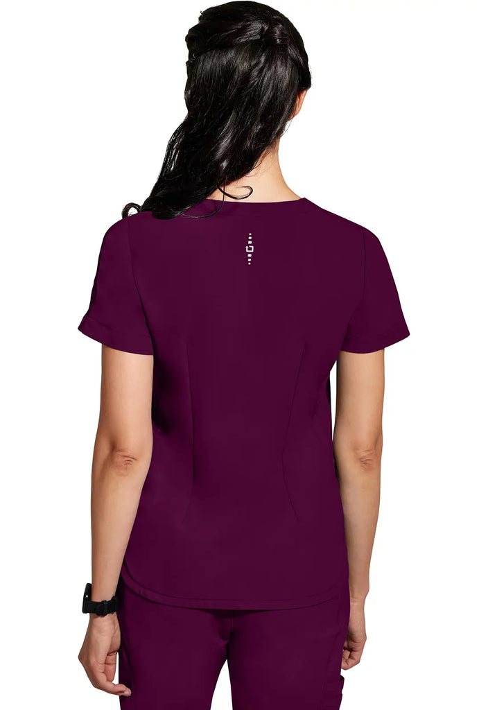 Healing Hands Scrubs Women's Skyler Top Wine | scrub-supply.com