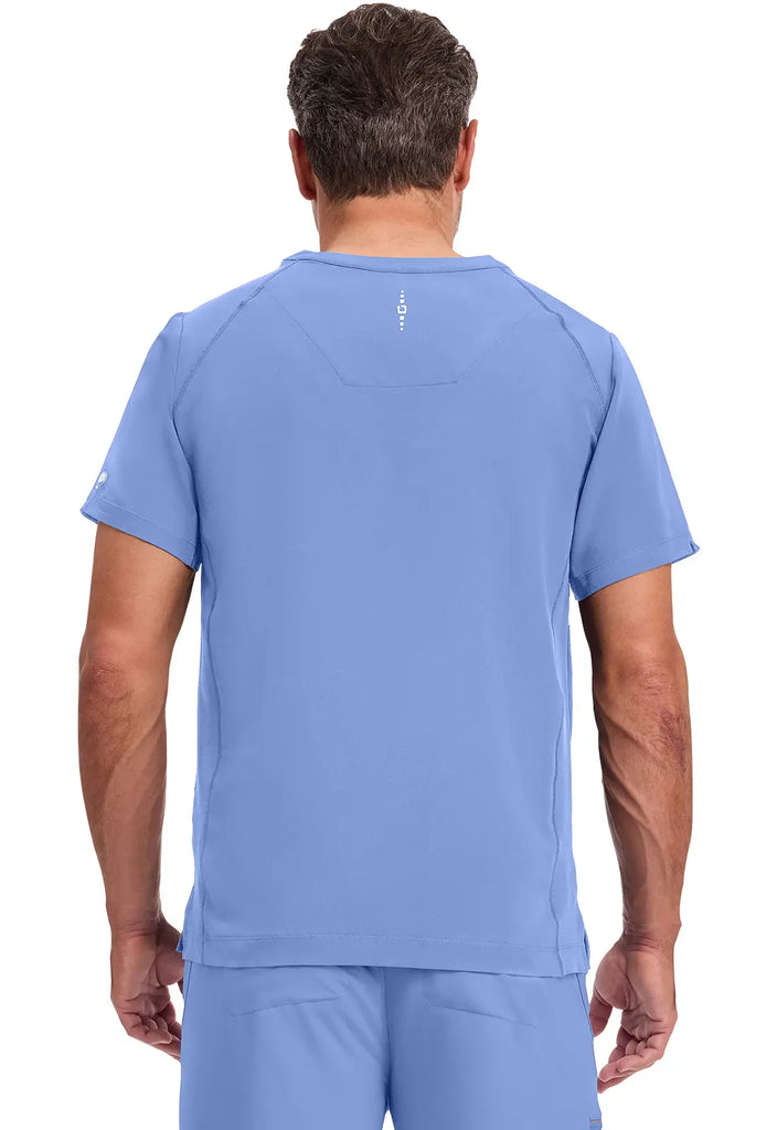 Healing Hands Scrubs Men's Steven Top Ceil Blue | scrub-supply.com