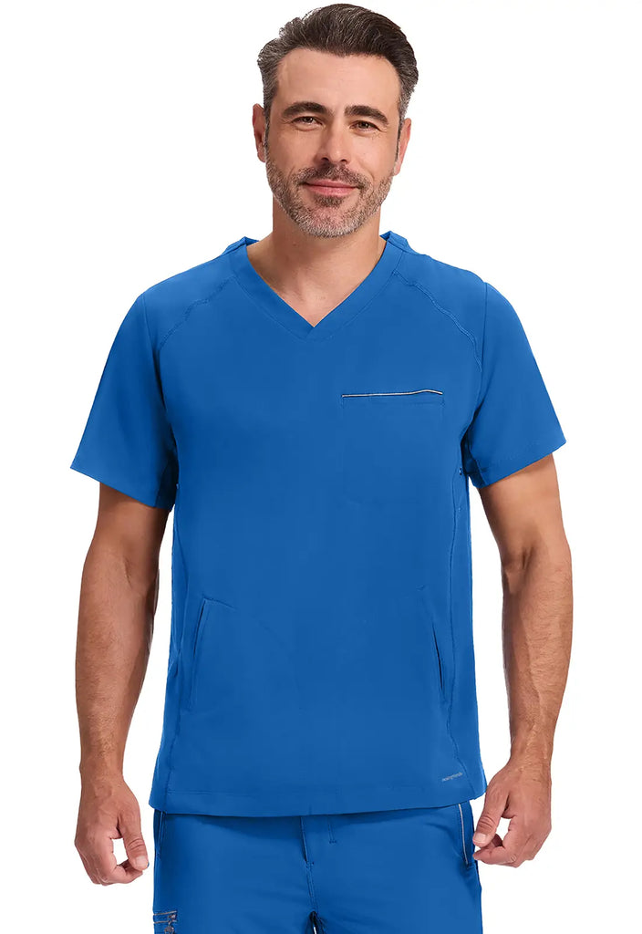 Healing Hands Scrubs Men's Steven Top Royal Blue | scrub-supply.com