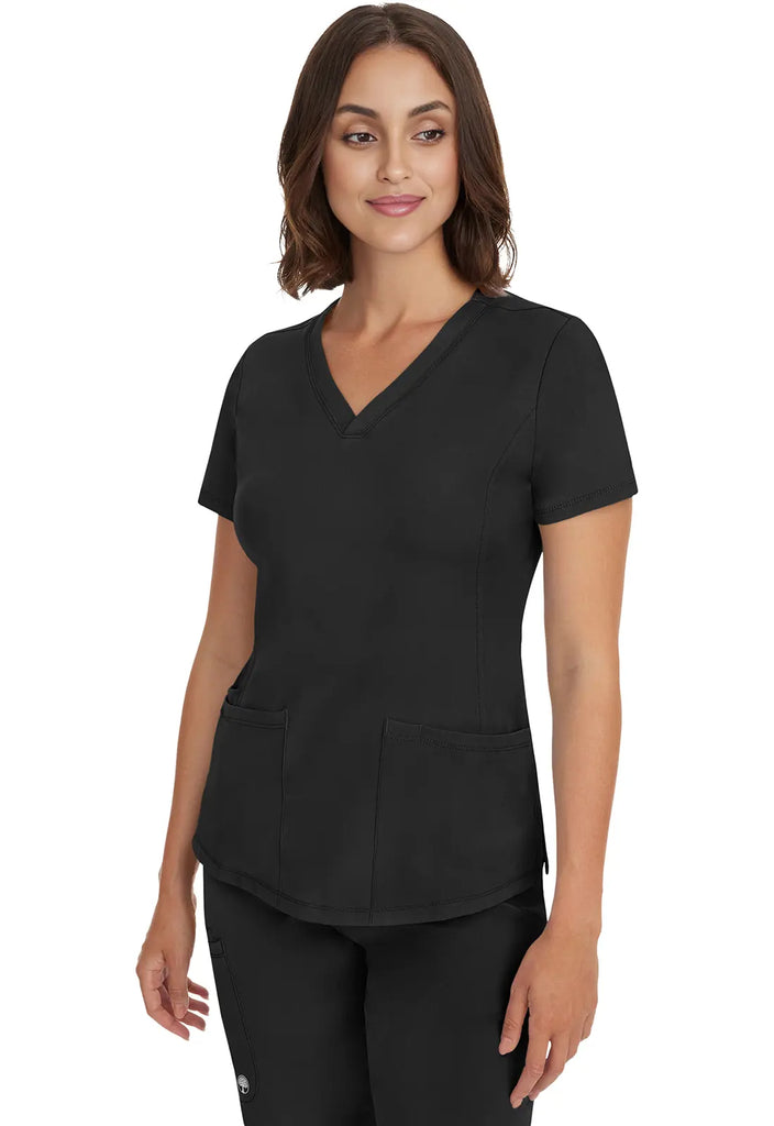 Healing Hands Scrubs Women's Monica Top Black | scrub-supply.com