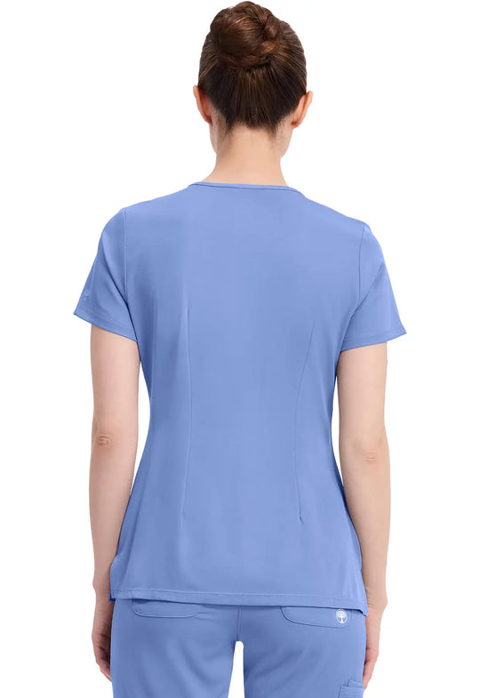 Healing Hands Scrubs Women's Monica Top Ceil Blue | scrub-supply.com
