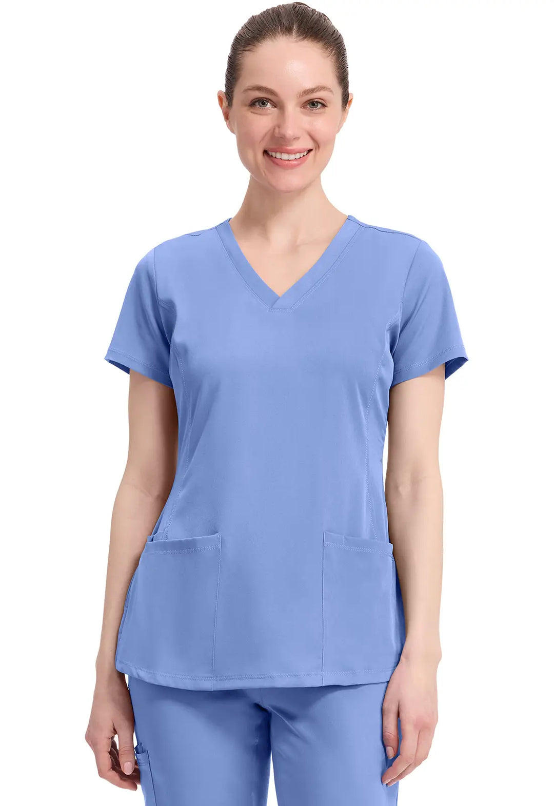 Healing Hands Scrubs Women's Monica Top Ceil Blue | scrub-supply.com