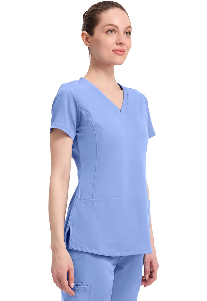 Healing Hands Scrubs Women's Monica Top Ceil Blue | scrub-supply.com