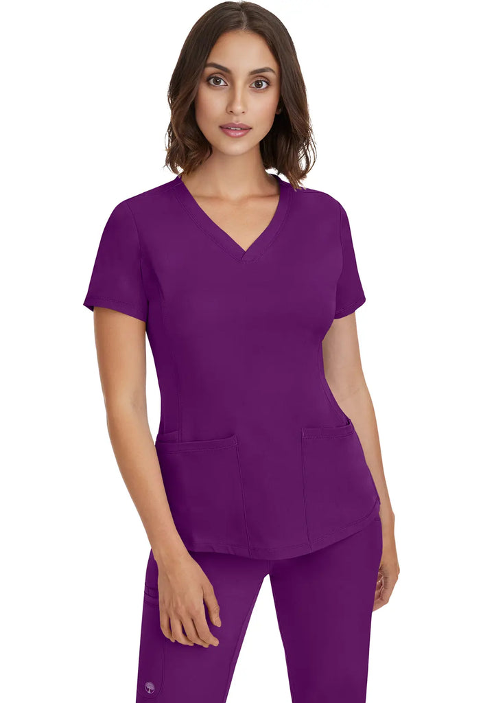 Healing Hands Scrubs Women's Monica Top Eggplant | scrub-supply.com