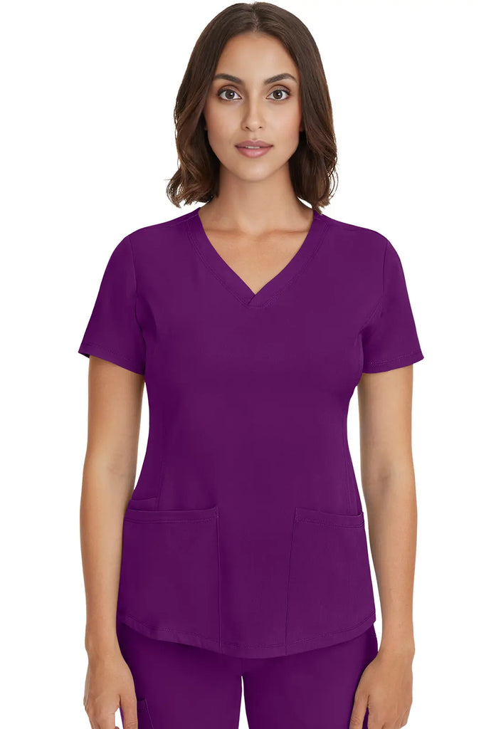 Healing Hands Scrubs Women's Monica Top Eggplant | scrub-supply.com