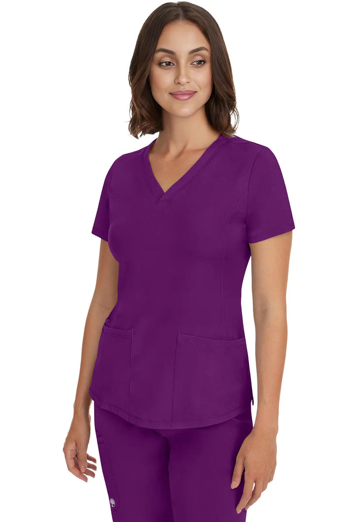 Healing Hands Scrubs Women's Monica Top Eggplant | scrub-supply.com
