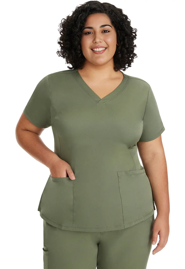 Healing Hands Scrubs Women's Monica Top Olive | scrub-supply.com