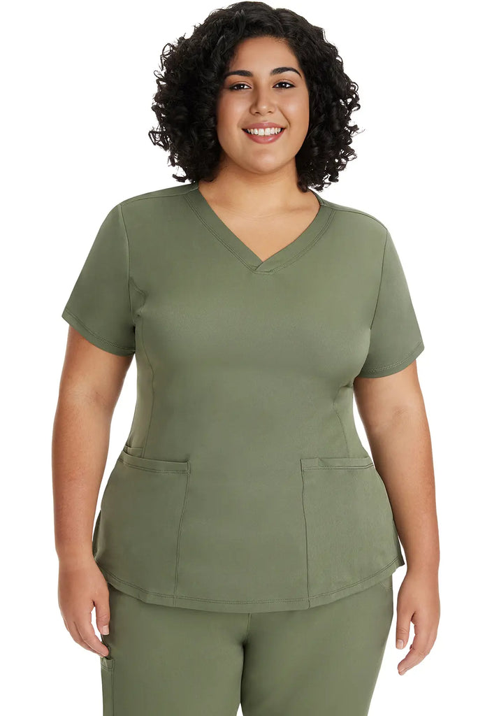 Healing Hands Scrubs Women's Monica Top Olive | scrub-supply.com