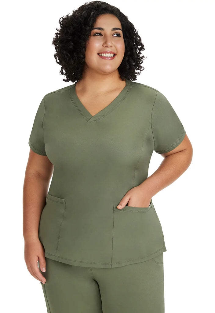 Healing Hands Scrubs Women's Monica Top Olive | scrub-supply.com
