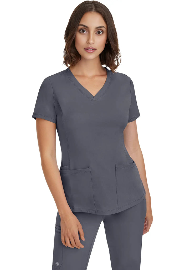 Healing Hands Scrubs Women's Monica Top Pewter | scrub-supply.com