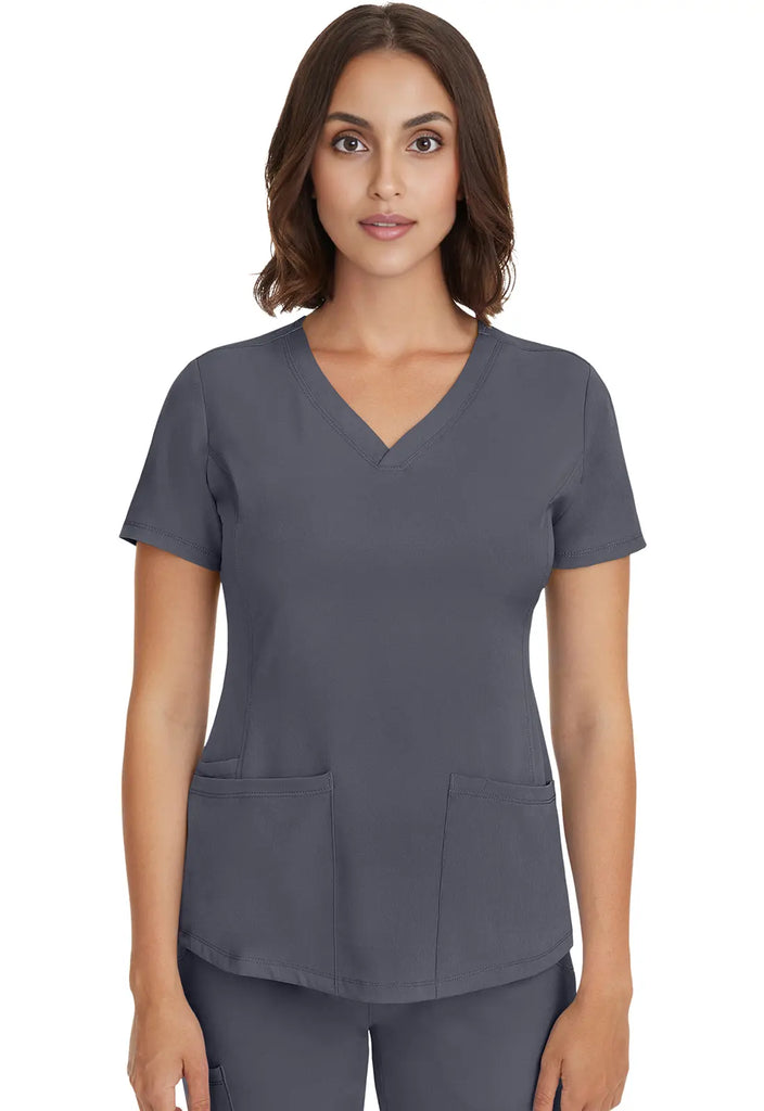 Healing Hands Scrubs Women's Monica Top Pewter | scrub-supply.com