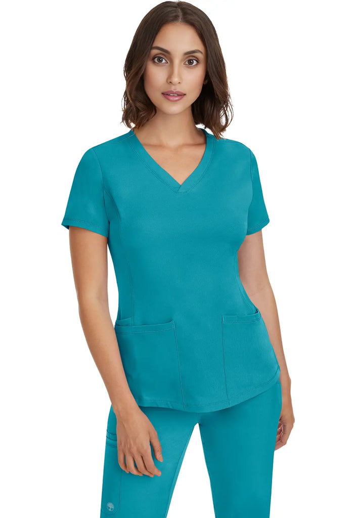 Healing Hands Scrubs Women's Monica Top Teal | scrub-supply.com