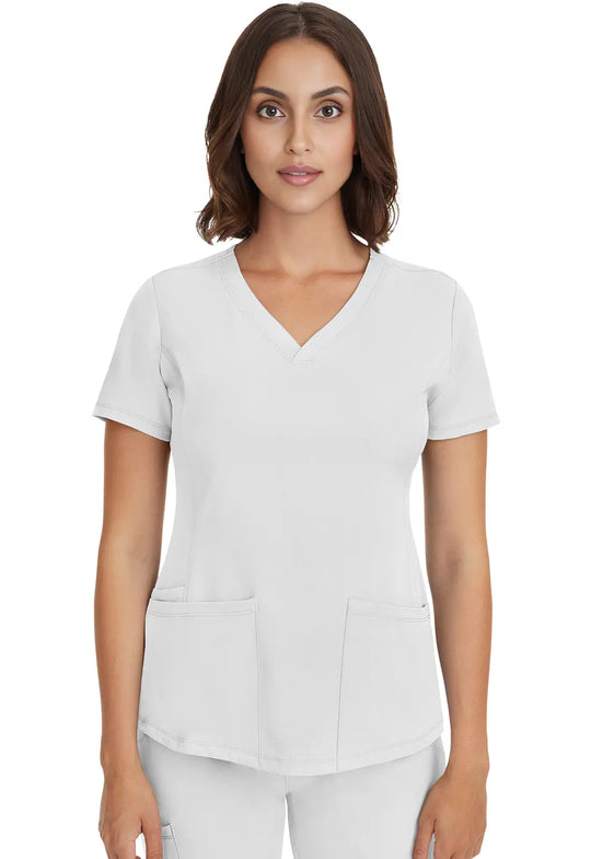 Healing Hands Scrubs Women's Monica Top White | scrub-supply.com