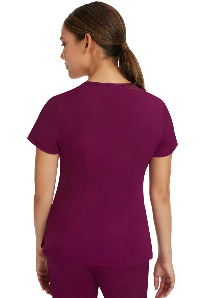 Healing Hands Scrubs Women's Monica Top Wine | scrub-supply.com