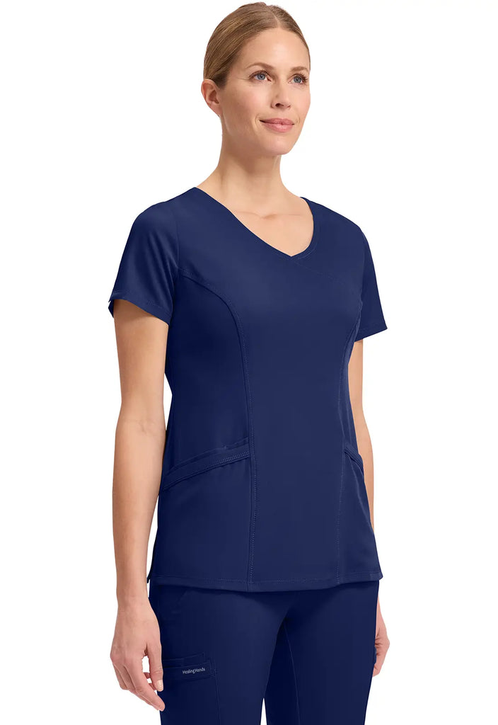 Healing Hands Scrubs Women's Madison Top Navy | scrub-supply.com