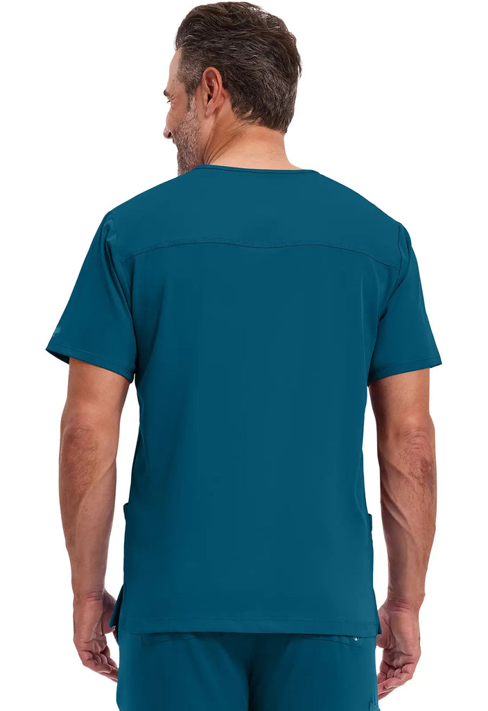 Healing Hands Scrubs Men's Mathew Top Caribbean Blue | scrub-supply.com