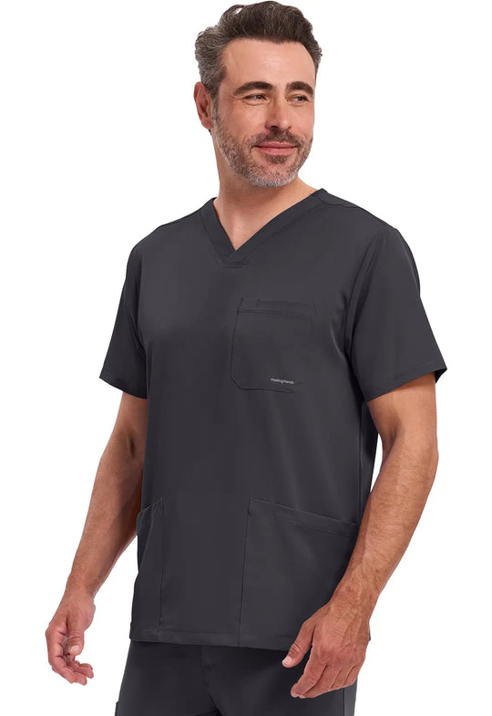 Healing Hands Scrubs Men's Mathew Top Pewter | scrub-supply.com