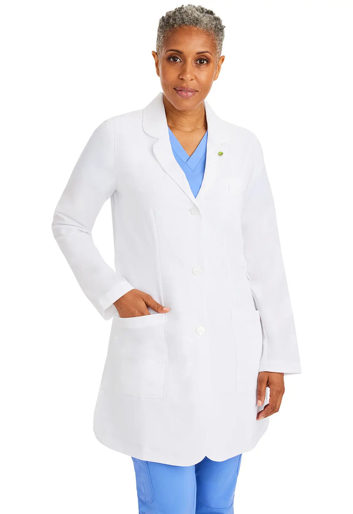 Healing Hands Scrubs Women's Fiona Lab Coat White | scrub-supply.com