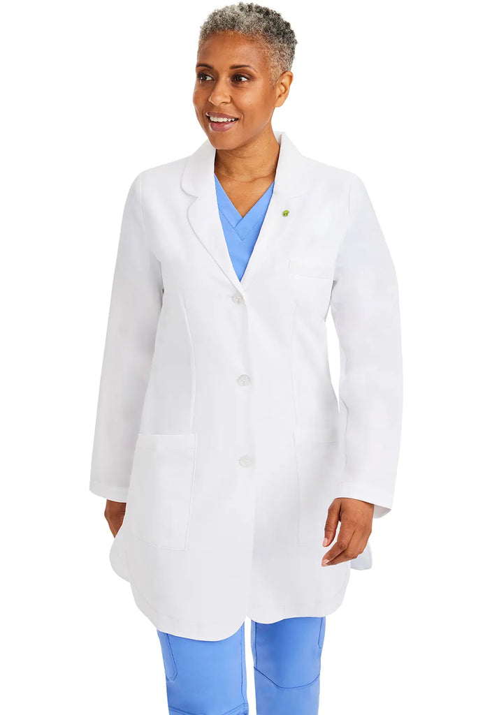 Healing Hands Scrubs Women's Fiona Lab Coat White | scrub-supply.com