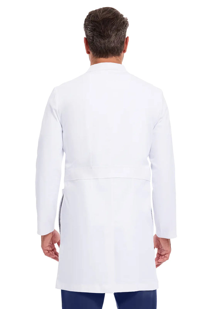 Healing Hands Scrubs Men's Luke Labcoat White | scrub-supply.com