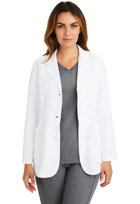 Healing Hands Scrubs Women's Flo Lab Coat White | scrub-supply.com