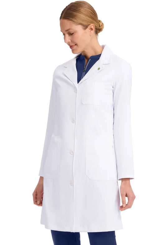 Healing Hands Scrubs Women's Faye Labcoat White | scrub-supply.com