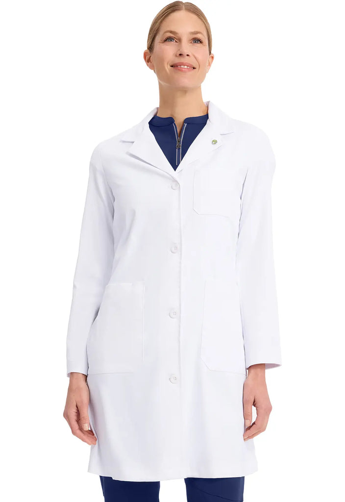 Healing Hands Scrubs Women's Faye Labcoat White | scrub-supply.com