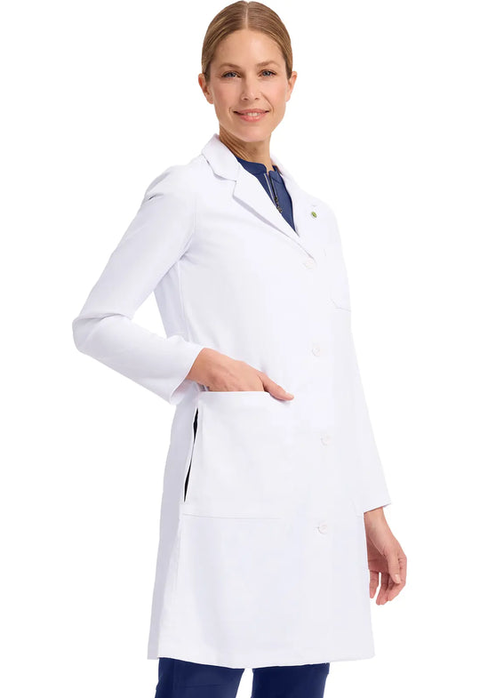 Healing Hands Scrubs Women's Faye Labcoat White | scrub-supply.com