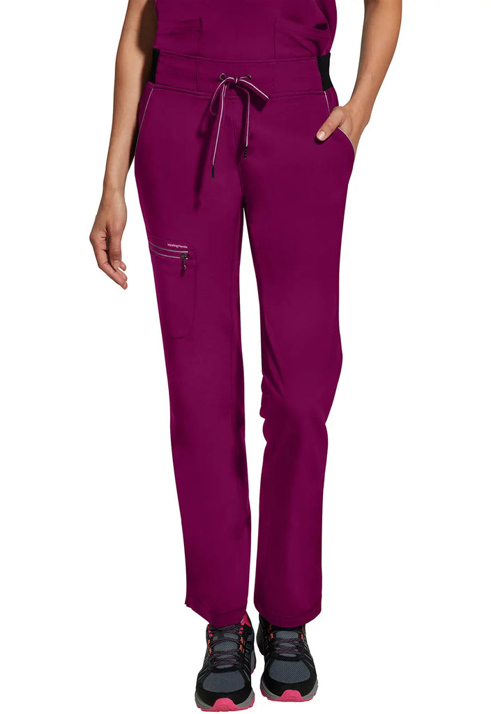 Healing Hands Scrubs Women's Nisha Pant Wine | scrub-supply.com
