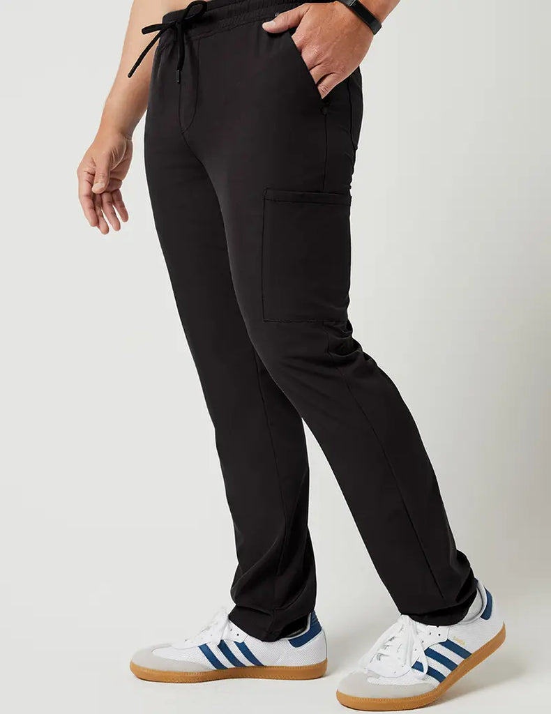 Jaanuu Scrubs Men's Slim Drawstring Pant Black | scrub-supply.com