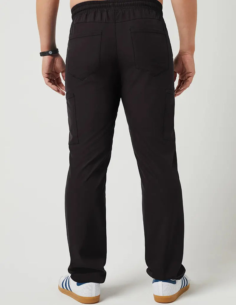 Jaanuu Scrubs Men's Slim Drawstring Pant Black | scrub-supply.com