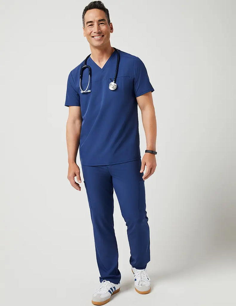 Jaanuu Scrubs Men's Slim Drawstring Pant Estate Navy Blue | scrub-supply.com