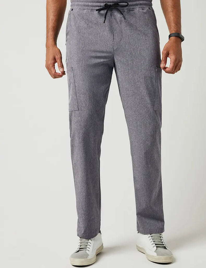 Jaanuu Scrubs Men's Slim Drawstring Pant Heathered Grey | scrub-supply.com