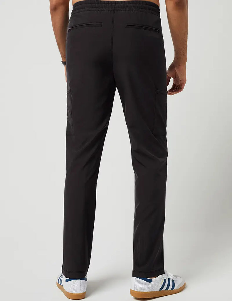 Jaanuu Scrubs Men's Straight Leg Utility Cargo Pant Black | scrub-supply.com