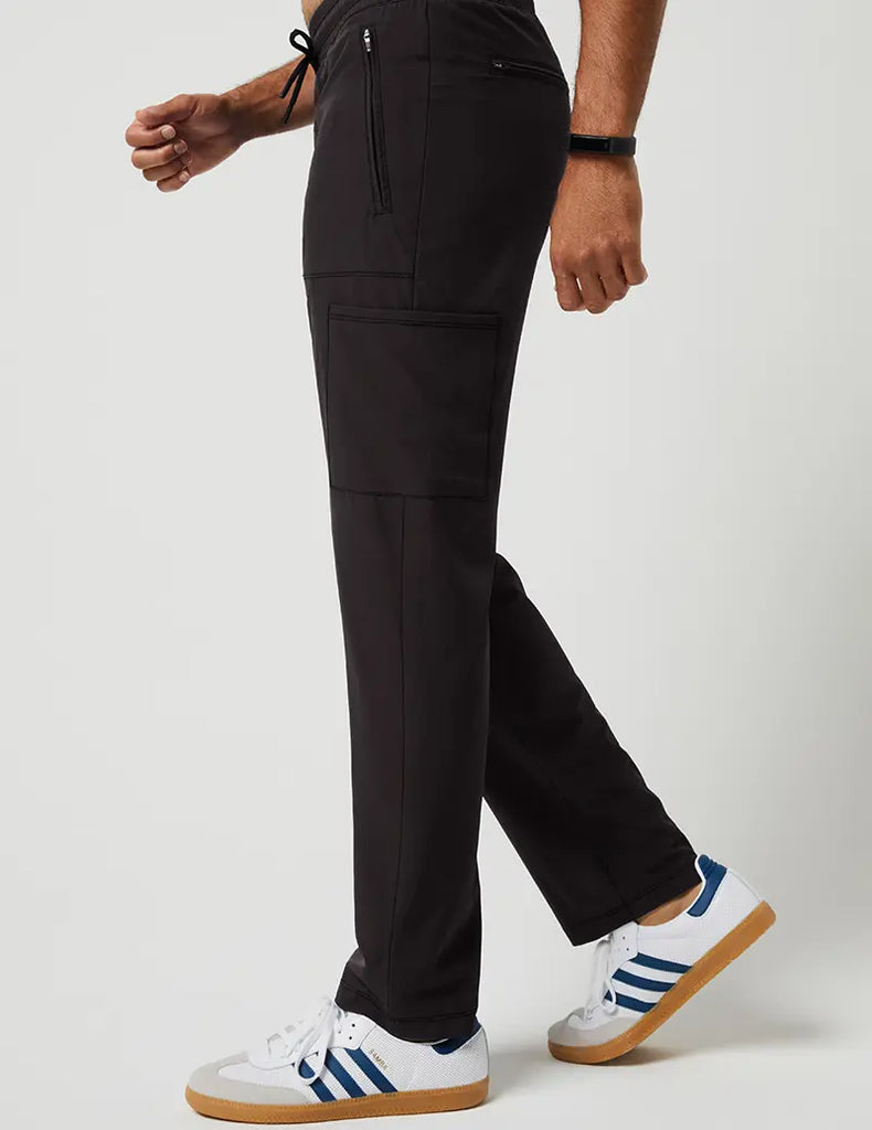 Jaanuu Scrubs Men's Straight Leg Utility Cargo Pant Black | scrub-supply.com